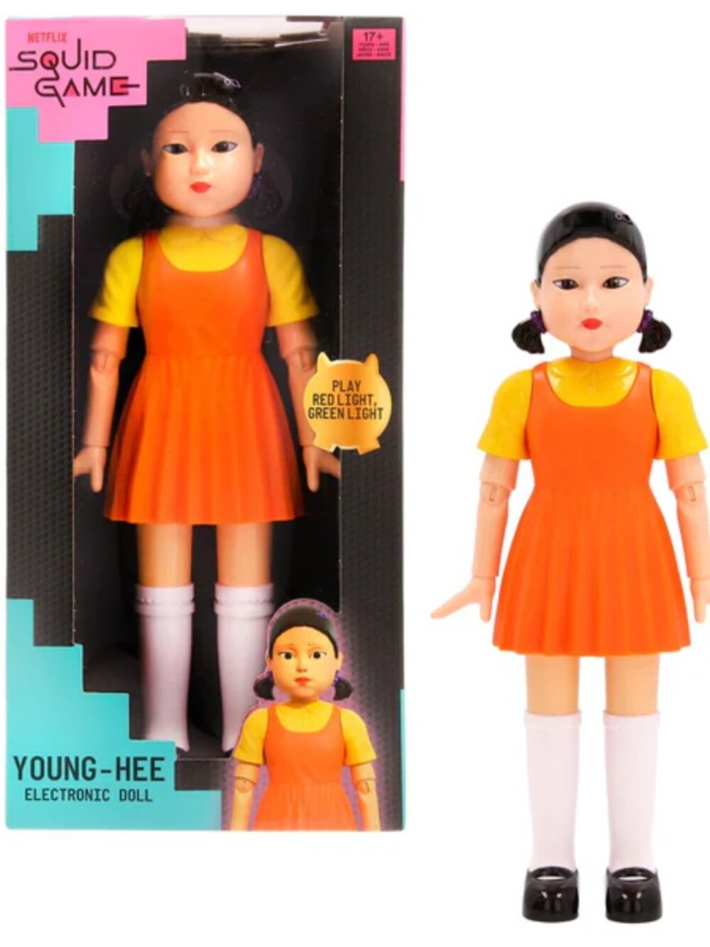 NEW Netflix Squid Game Doll Young-Hee w/ Remote Control Red/Green Light Animated
